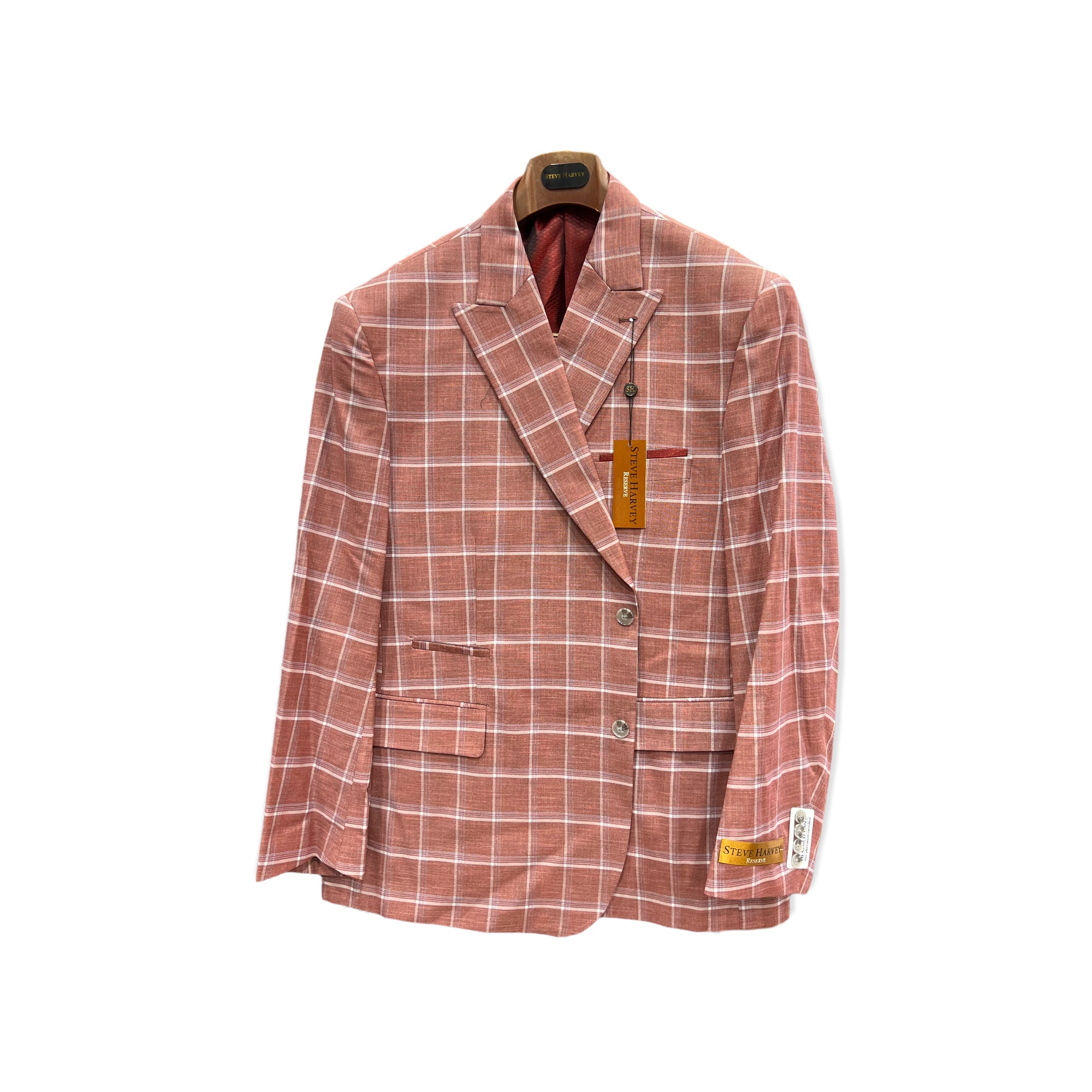 STEVE HARVEY: Plaid 2PC. SUIT 122743SHS